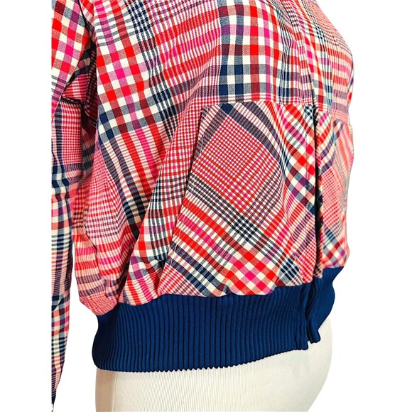 Vintage Cropped Plaid Hooded Lightweight Jacket - Picture 7 of 16